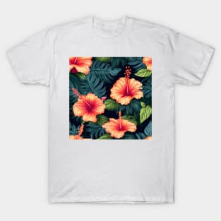 Hibiscus Flowers Pattern 20 T-Shirt